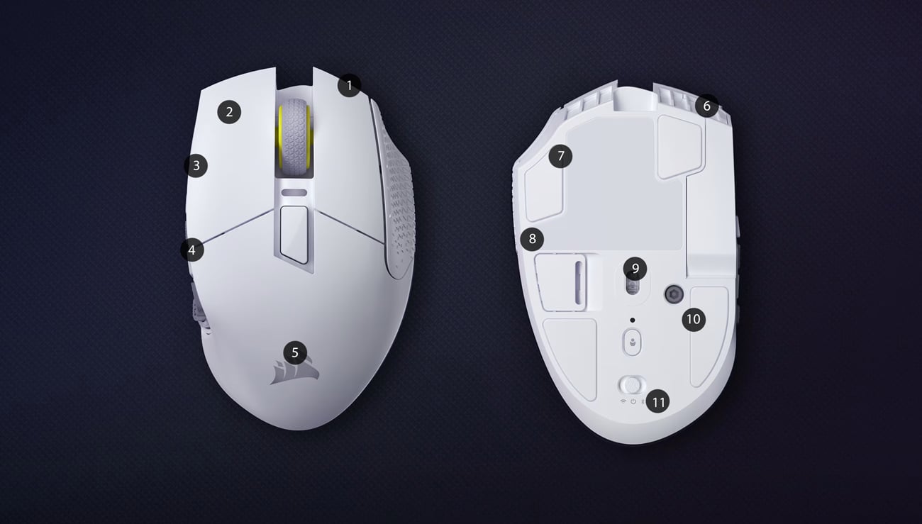 CORSAIR SCIMITAR ELITE WIRELESS SEホワイト CORSAIR Scimitar Elite Wireless SE Gaming Mouse with 16